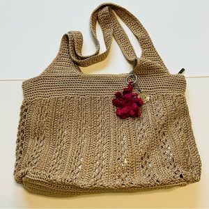 The Sak crocheted casual classic large tote shoulder bag